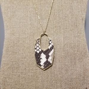 Boutique style snake print necklace